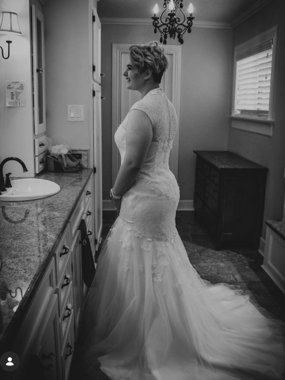 Size 14 White Lace Mermaid Wedding Dress